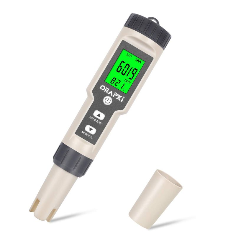 ORAPXI digital salinity tester for measuring pond salt levels in koi ponds