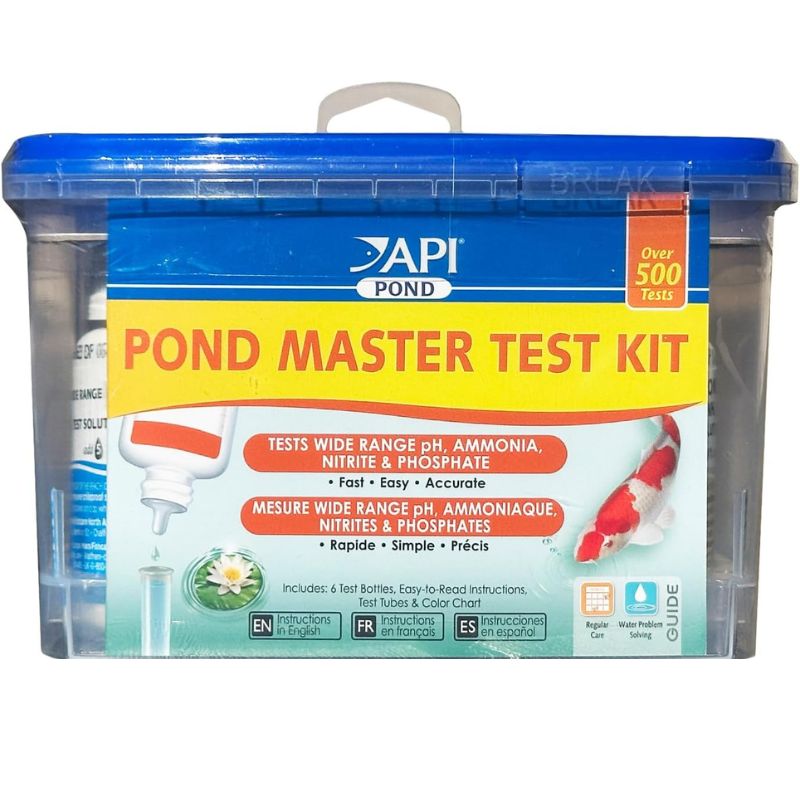 API Pond Master Test Kit for koi ponds used for accurate water quality testing of pH, ammonia, nitrite, and phosphate levels