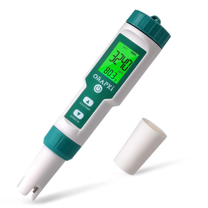 T TESTRUST 5-in-1 digital salinity tester for koi ponds and saltwater aquariums