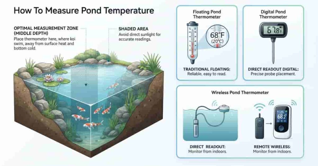 How to monitor koi pond temperature accurately using pond thermometers