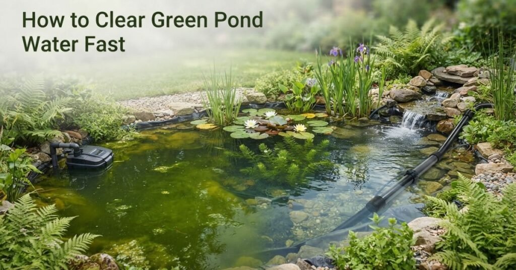 How to clear green pond water fast with filtration and UV clarification